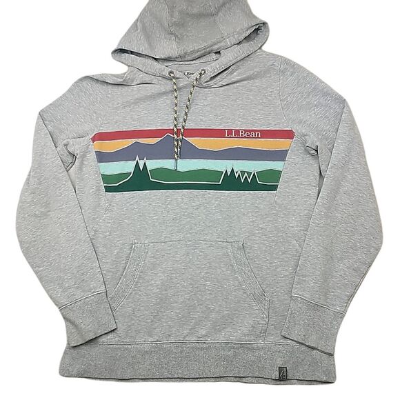 L.L. Bean Other - LL Bean Hoodie Womens Medium Gray Cozy Camp Graphic Pullover Sweatshirt 505617